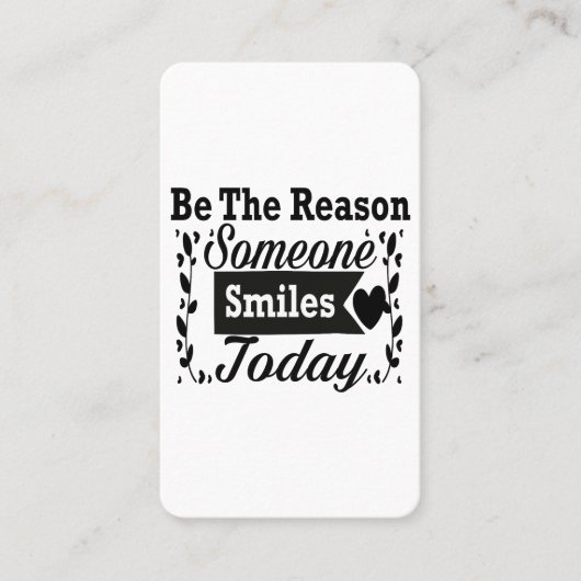 今日人がギフトボックスをスマイルする理由である 名刺 (正面)