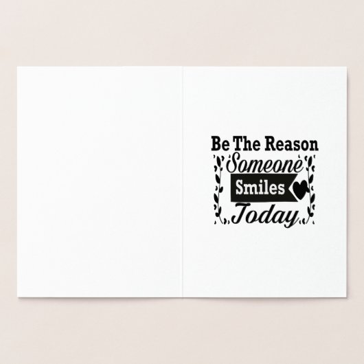 今日人がギフトボックスをスマイルする理由である 箔カード (内部)