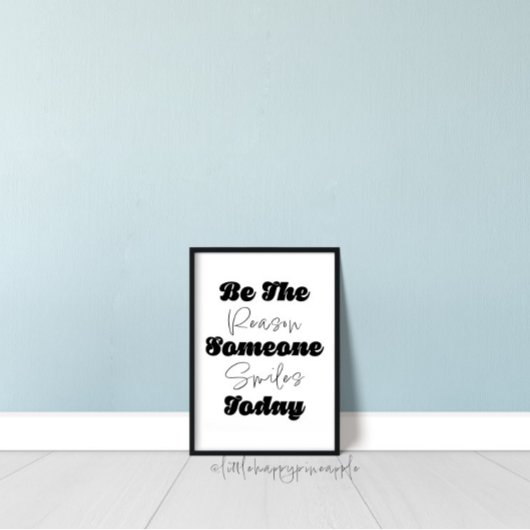 今日人がスマイルする理由であるウォールアートプリント ポスター