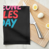 今日人がスマイルする理由になる キッチンタオル (四つ折り)