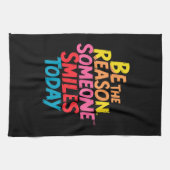 今日人がスマイルする理由になる キッチンタオル (横)