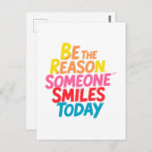 今日人がスマイルする理由になる ポストカード (正面/裏面)