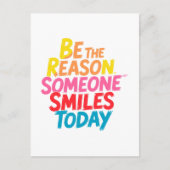 今日人がスマイルする理由になる ポストカード (正面)