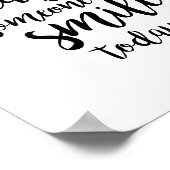 今日人がスマイルする理由やる気を起こさせる ポスター (角)