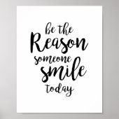 今日人がスマイルする理由やる気を起こさせる ポスター (正面)