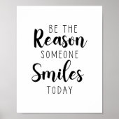 今日人がスマイルする理由やる気を起こさせる ポスター (正面)