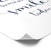 今日人がスマイルする理由やる気を起こさせる ポスター (角)