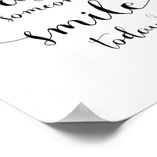 今日人がスマイルする理由やる気を起こさせる ポスター (角)