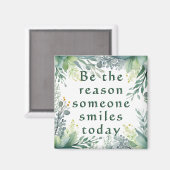 今日人がスマイルする理由感動的 マグネット (正面/裏面)