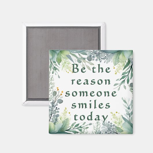 今日人がスマイルする理由感動的 マグネット (正面/裏面)