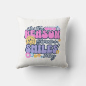 今日人がスマイルする クッション (裏面)