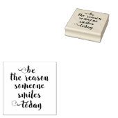 今日人がスマイルする ラバースタンプ (押印)