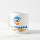 今日何かを素晴らし作る コーヒーマグカップ (正面左)