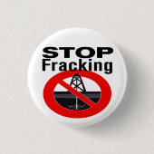 今日停止Fracking! 缶バッジ (正面)