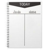 今日完了したリストを整理するには、次の手順に従いまやる気を起こさせるす。 ノートブック (正面)