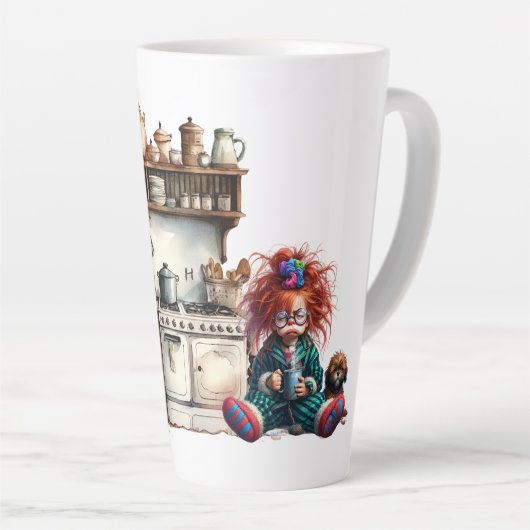 今日感じは違う カフェラテマグ (右アングル)