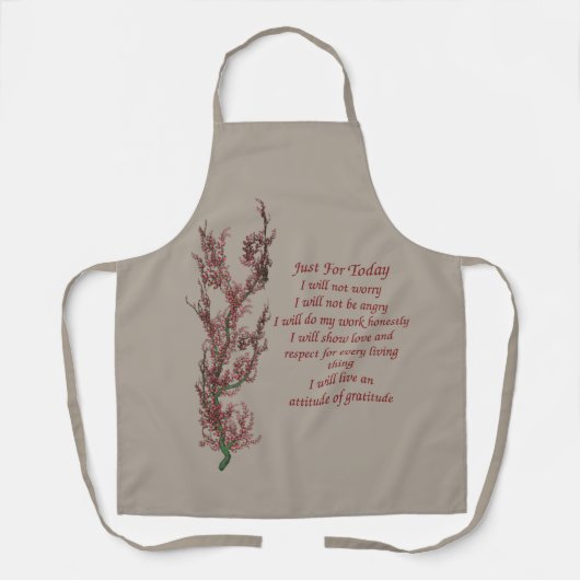 今日感動的の引用文 エプロン (正面)