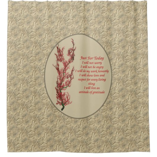 今日感動的の引用文 シャワーカーテン (正面)