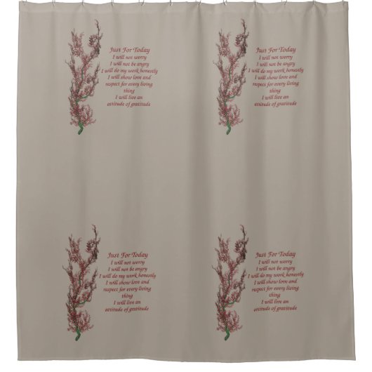 今日感動的の引用文 シャワーカーテン (正面)