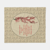 今日感動的の引用文 フリースブランケット (正面(横))