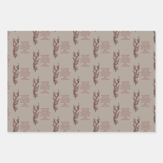 今日感動的の引用文 ラッピングペーパーシート (正面3)