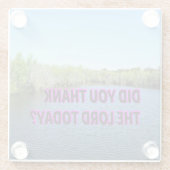 今日感謝してい主様は？ ガラスコースター (裏面)