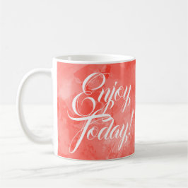 今日楽しむかわいいオレンジ色やる気を起こさせる コーヒーマグカップ