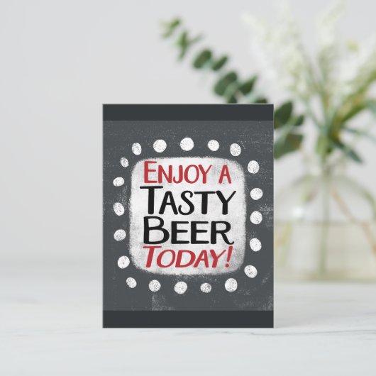 今日楽しむのおいしいビールはがき ポストカード (スタンド正面)