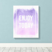 今日楽しむのやる気を起こさせる引用文 キャンバスプリント (インサイチュ (ウッドフロア))