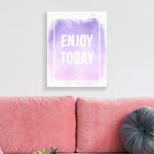 今日楽しむのやる気を起こさせる引用文 キャンバスプリント (インサイチュ (リビング))