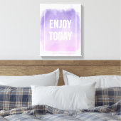 今日楽しむのやる気を起こさせる引用文 キャンバスプリント (インサイチュ (寝室))