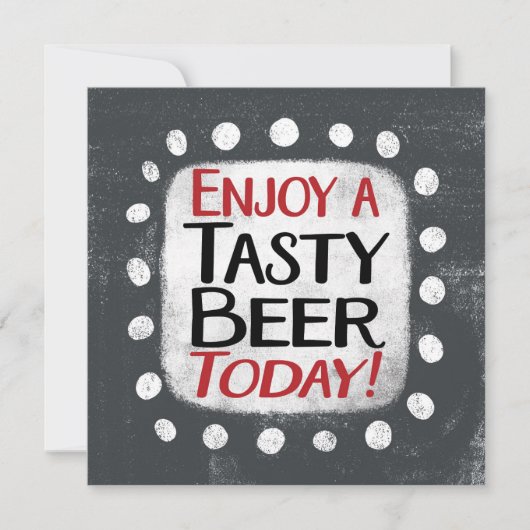 今日楽しむのビールのおいしいグリーティングカード カード (正面)