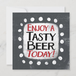 今日楽しむのビールのおいしいグリーティングカード カード