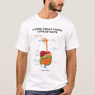 今日生存は取ります内臓(消化系)の多くを Tシャツ