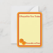 「今日祈は君のためだ」 Angelus Notecard ノートカード (裏面)