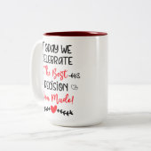 今日祝決最高の定した! ツートーンマグカップ (正面左)