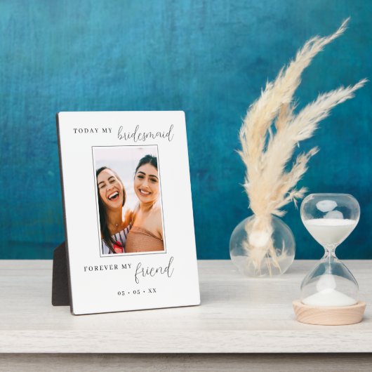 今日私の花嫁のメイド永遠に私の友人の写真 フォトプラーク (側面)