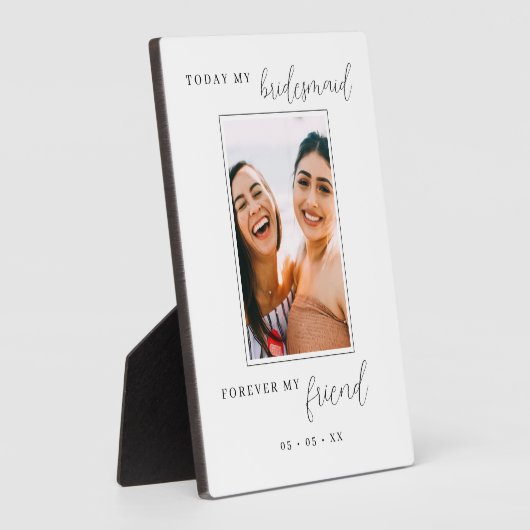 今日私の花嫁のメイド永遠に私の友人の写真 フォトプラーク (側面)