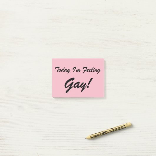 今日私はゲイを感じています ポストイット (デスク上)