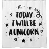 今日私はユニコーンです シャワーカーテン (正面)