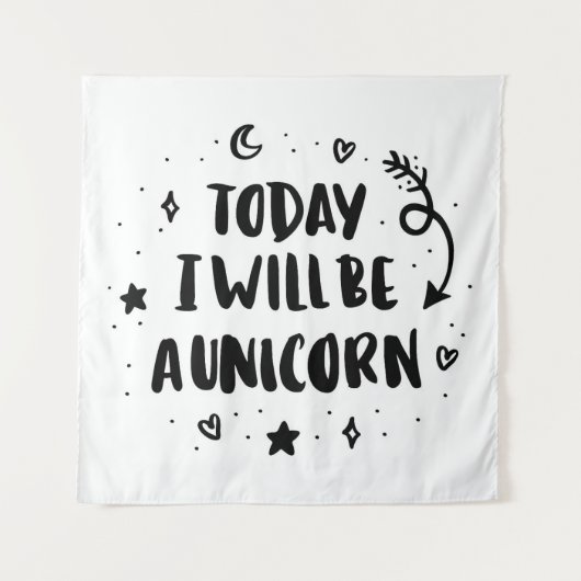 今日私はユニコーンです タペストリー (正面)