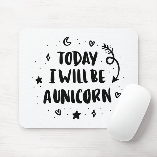 今日私はユニコーンです マウスパッド (マウス)