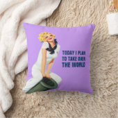 今日私は世界を引き継ぐことを計画します クッション (ブランケット)