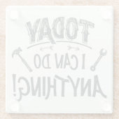 今日私は何でもしてもいいです ガラスコースター (裏面)