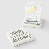 今日私は何でもしてもいいです ストーンコースター (横)