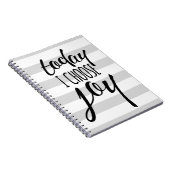 今日私は喜びの感動的な引用文のノートを選びます ノートブック (右側)