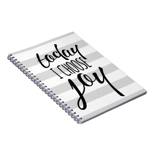 今日私は喜びの感動的な引用文のノートを選びます ノートブック (右側)