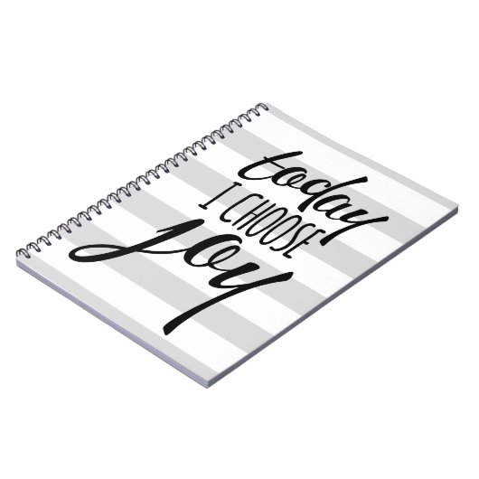 今日私は喜びの感動的な引用文のノートを選びます ノートブック (左側)