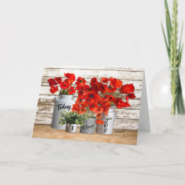 今日私は喜びポピーを選択する折り畳まれたグリーティングカード カード