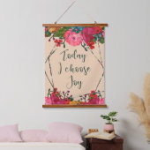 今日私は喜び水の色の花を選択 吊り下げ型タペストリー (寝室)